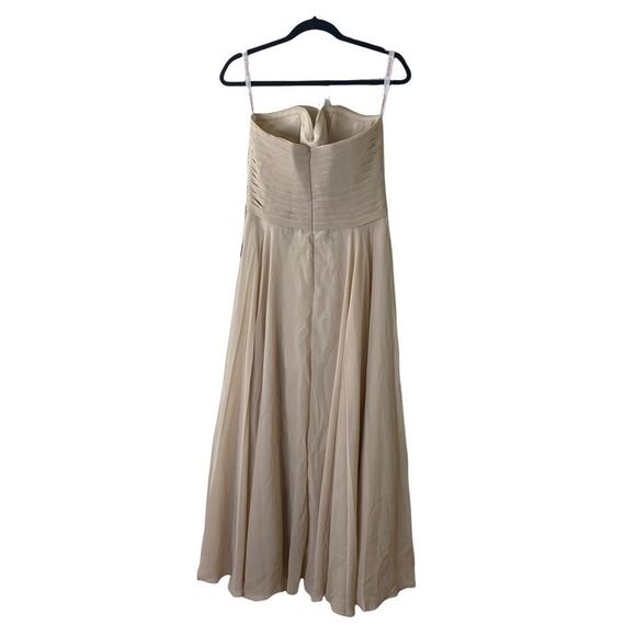 JJs House Strapless Pleated Dress Sz 12 - Picture 2 of 11